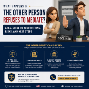 What Happens If the Other Person Refuses to Mediate? A U.S. Guide to Your Options, Risks, and Next Steps